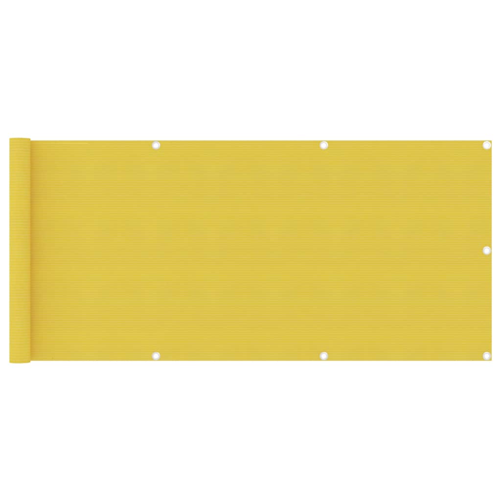 vidaXL Balcony Screen Yellow 75x300 cm HDPE