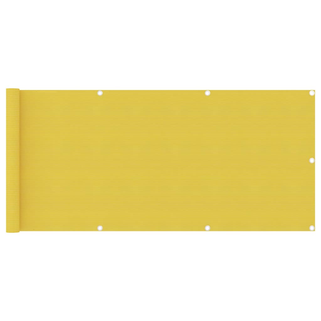 vidaXL Balcony Screen Yellow 75x500 cm HDPE