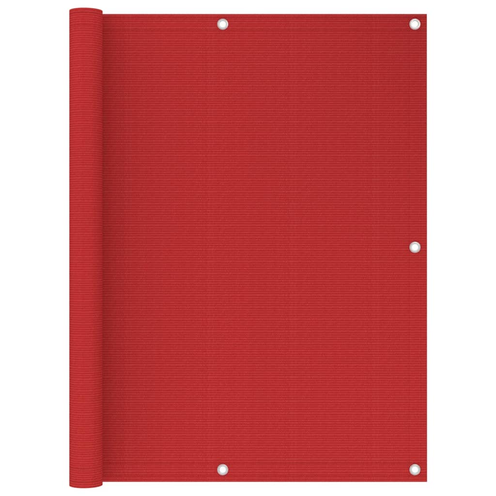 vidaXL Balcony Screen Red 120x500 cm HDPE