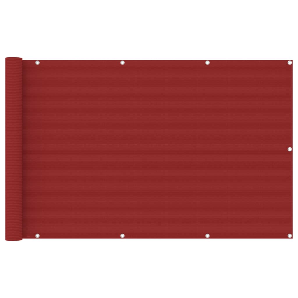 vidaXL Balcony Screen Red 120x600 cm HDPE