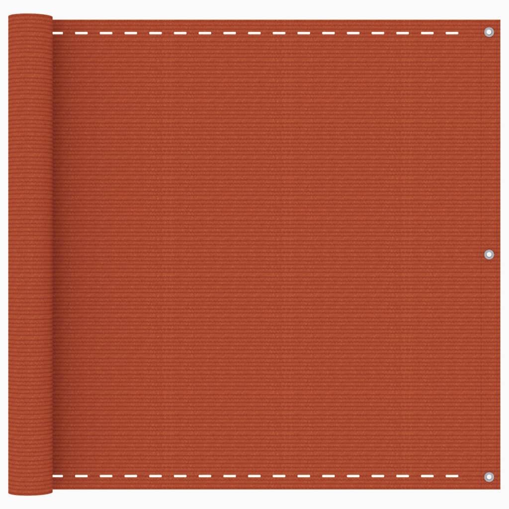 vidaXL Balcony Screen Orange 90x500 cm HDPE