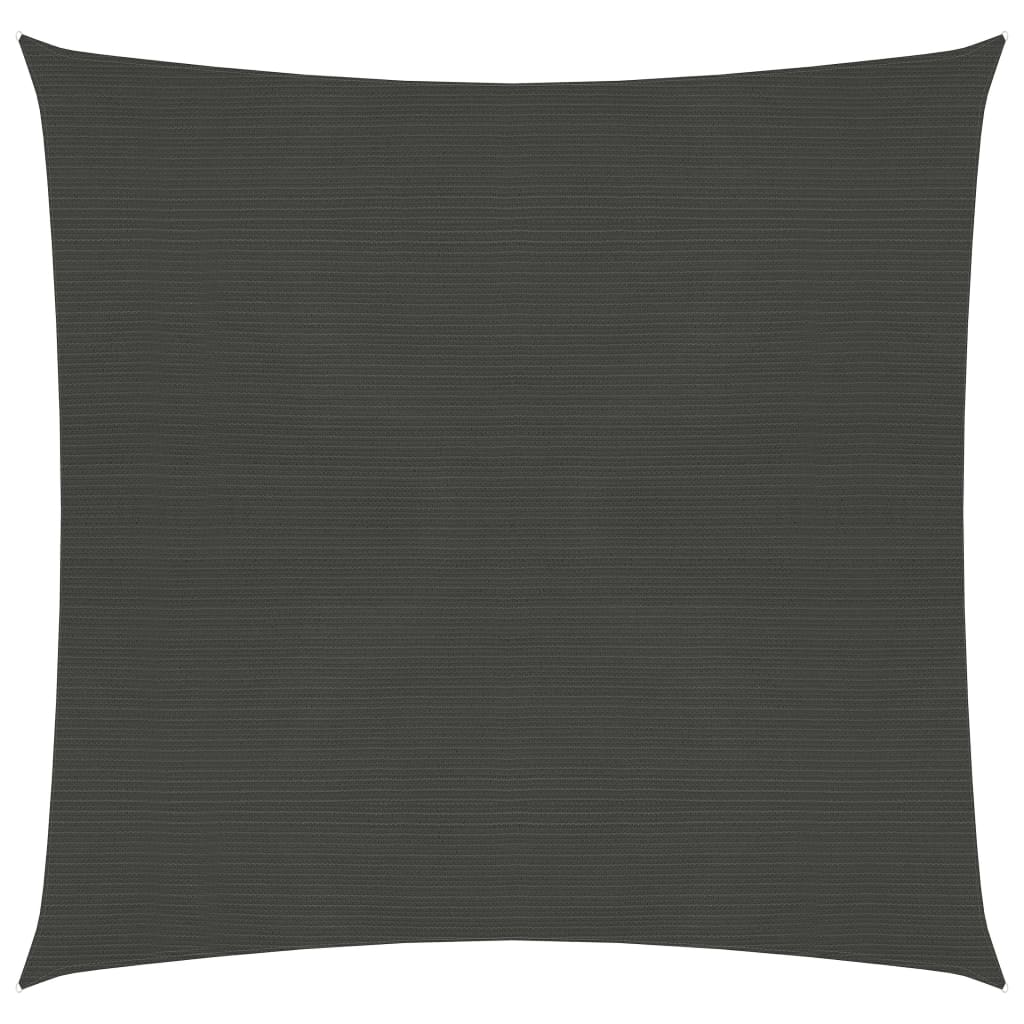vidaXL Sunshade Sail 160 g/må_ Anthracite 2.5x2.5 m HDPE