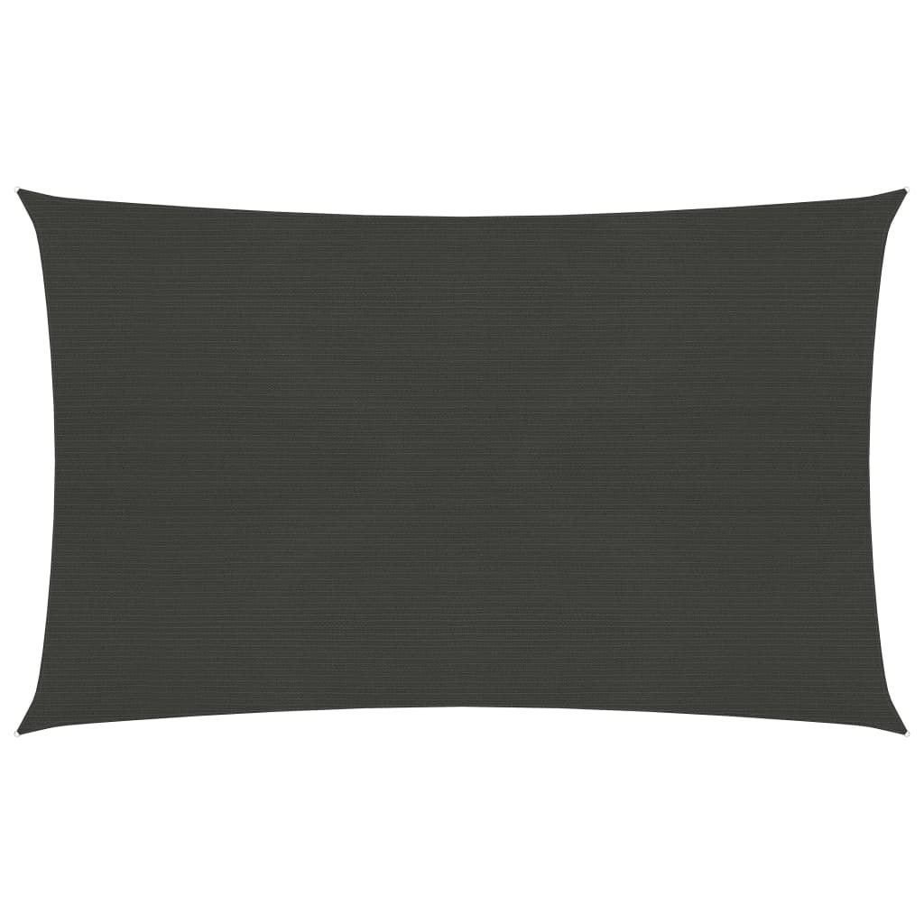 vidaXL Sunshade Sail 160 g/må_ Anthracite 3x4 m HDPE