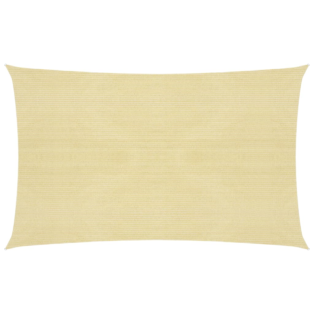vidaXL Sunshade Sail 160 g/må_ Beige 2x5 m HDPE