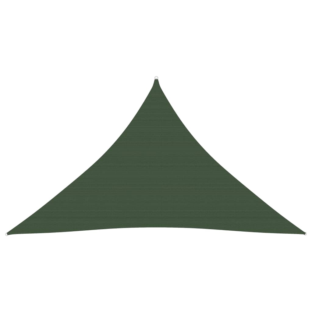 vidaXL Sunshade Sail 160 g/må_ Dark Green 3.5x3.5x4.9 m HDPE