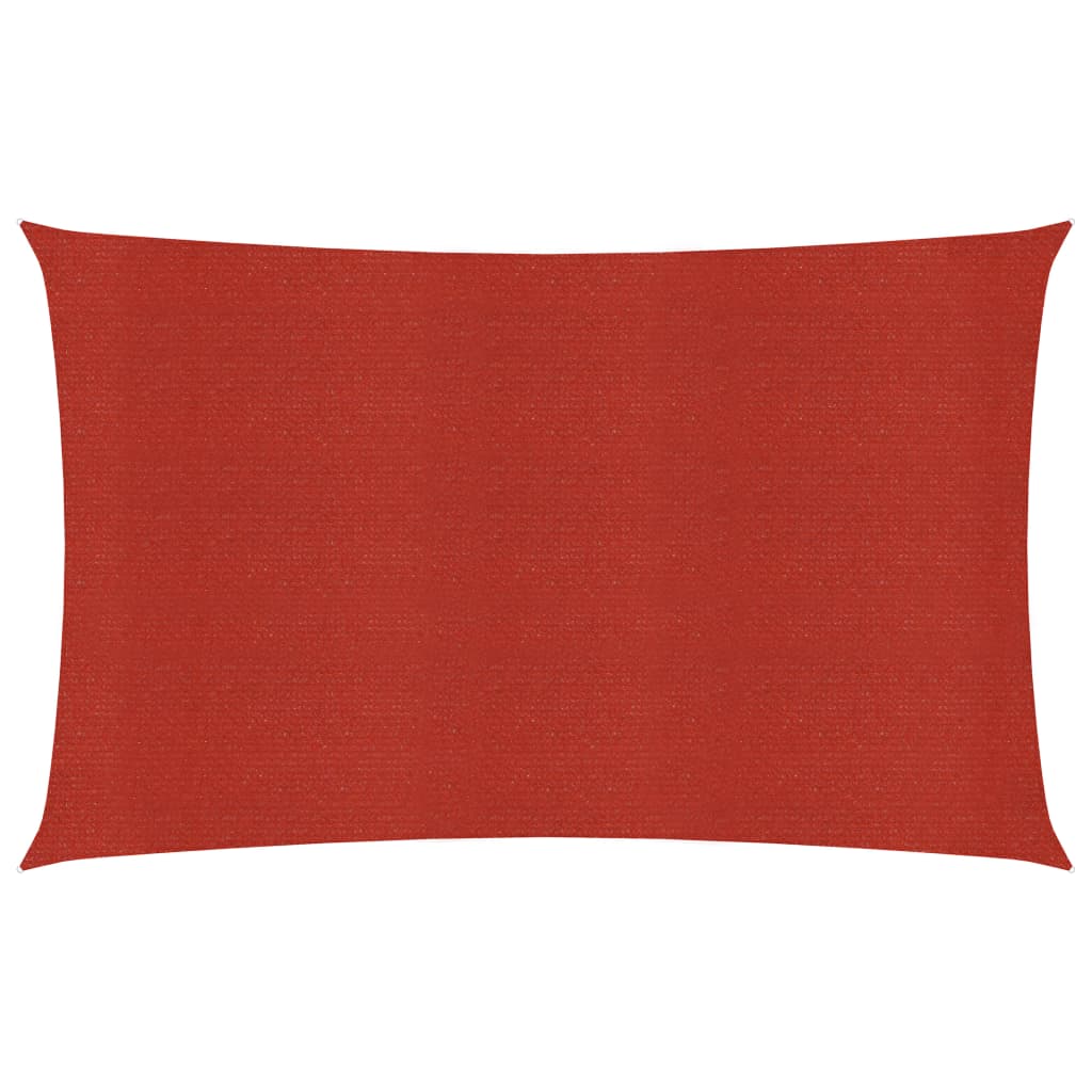 vidaXL Sunshade Sail 160 g/må_ Red 2x4 m HDPE