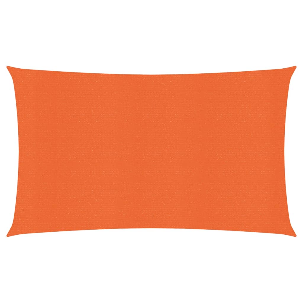 vidaXL Sunshade Sail 160 g/må_ Orange 2x5 m HDPE