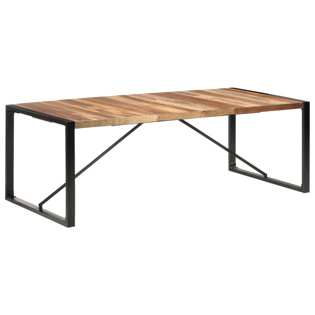 vidaXL Dining Table 220x100x75 cm Solid Wood with Sheesham Finish