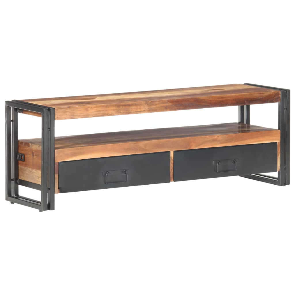 vidaXL TV Cabinet 120x30x40 cm Solid Wood with Sheesham Finish