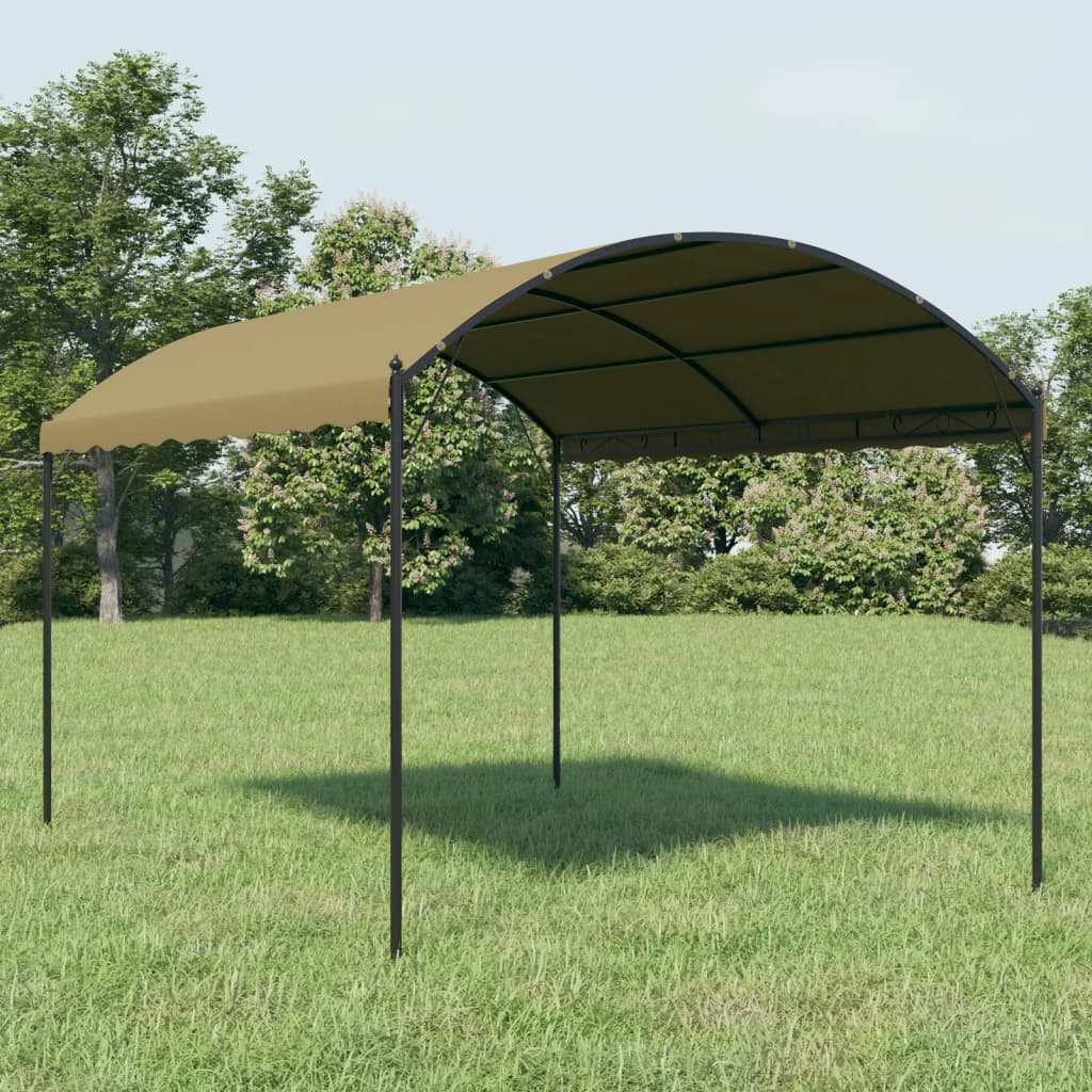 vidaXL Gazebo 4x3x2.6 m Taupe 180 g/må_