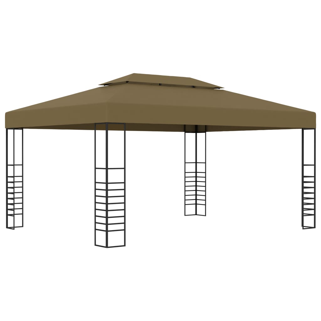 vidaXL Gazebo 3x4 m Taupe 180 g/må_