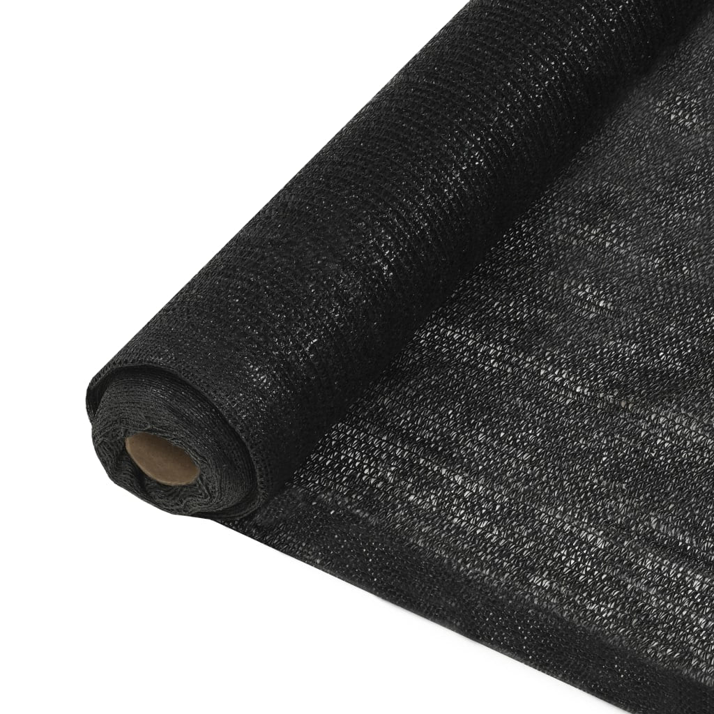 vidaXL Privacy Net HDPE 1x25 m Black 150 g/må_