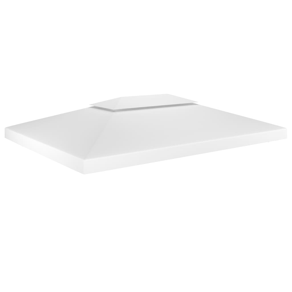 vidaXL 2-Tier Gazebo Top Cover 310 g/må_ 4x3 m White