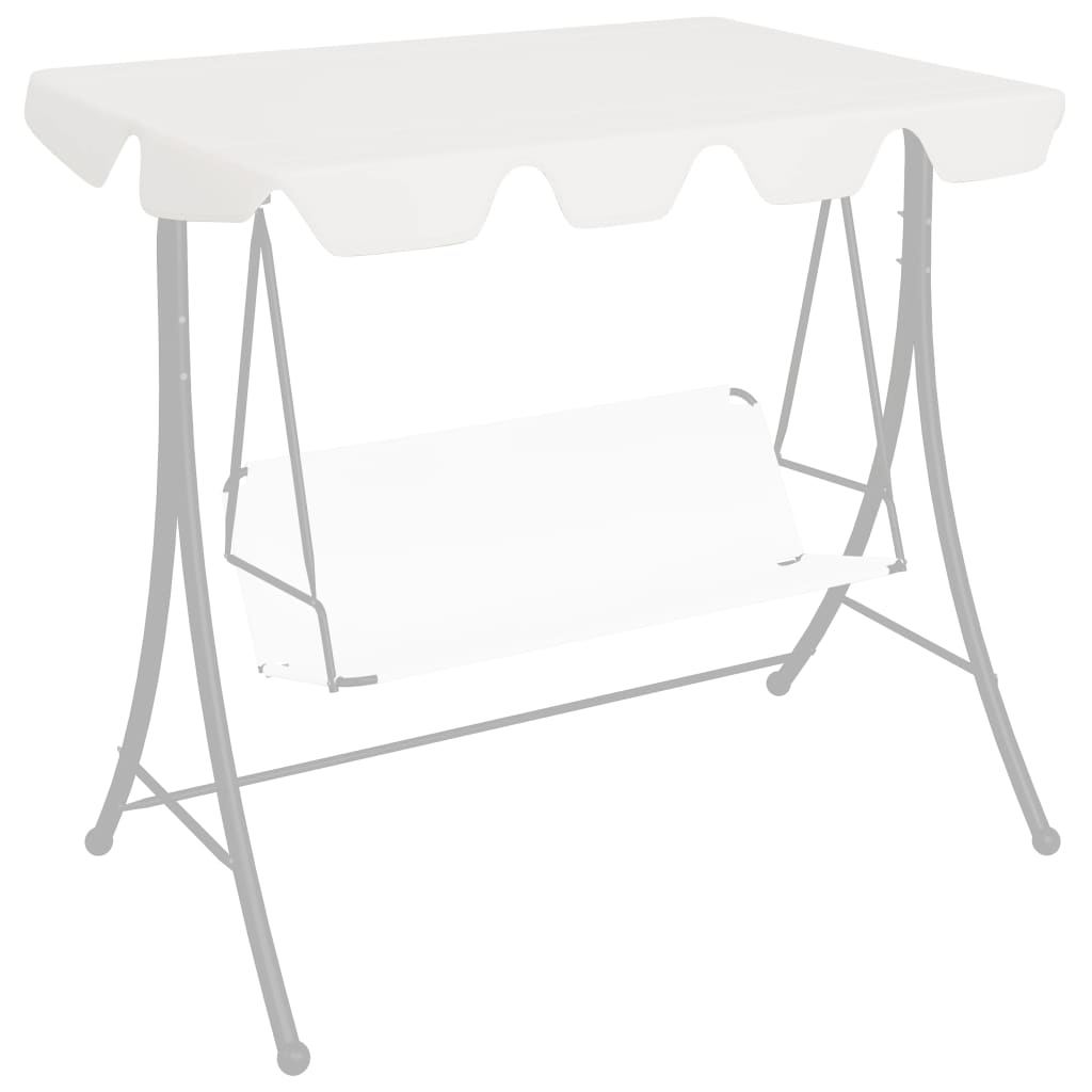 vidaXL Replacement Canopy for Garden Swing White 188/168x110/145 cm