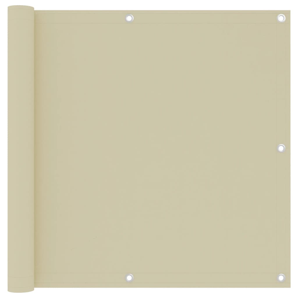 vidaXL Balcony Screen Cream 90x300 cm Oxford Fabric