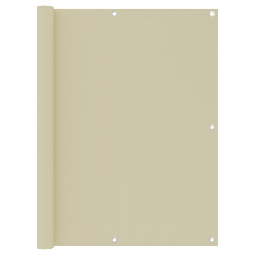 vidaXL Balcony Screen Cream 120x300 cm Oxford Fabric