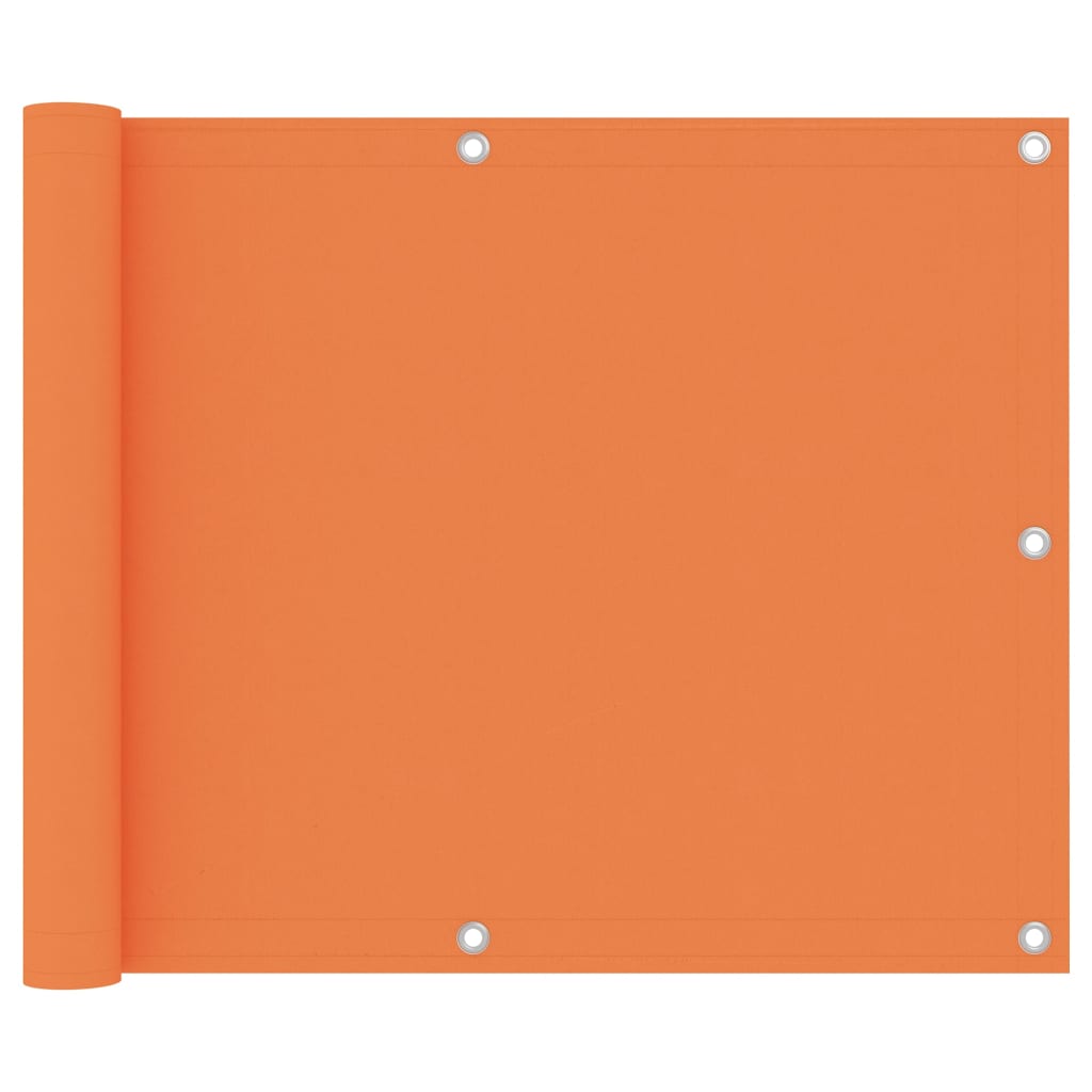 vidaXL Balcony Screen Orange 75x600 cm Oxford Fabric
