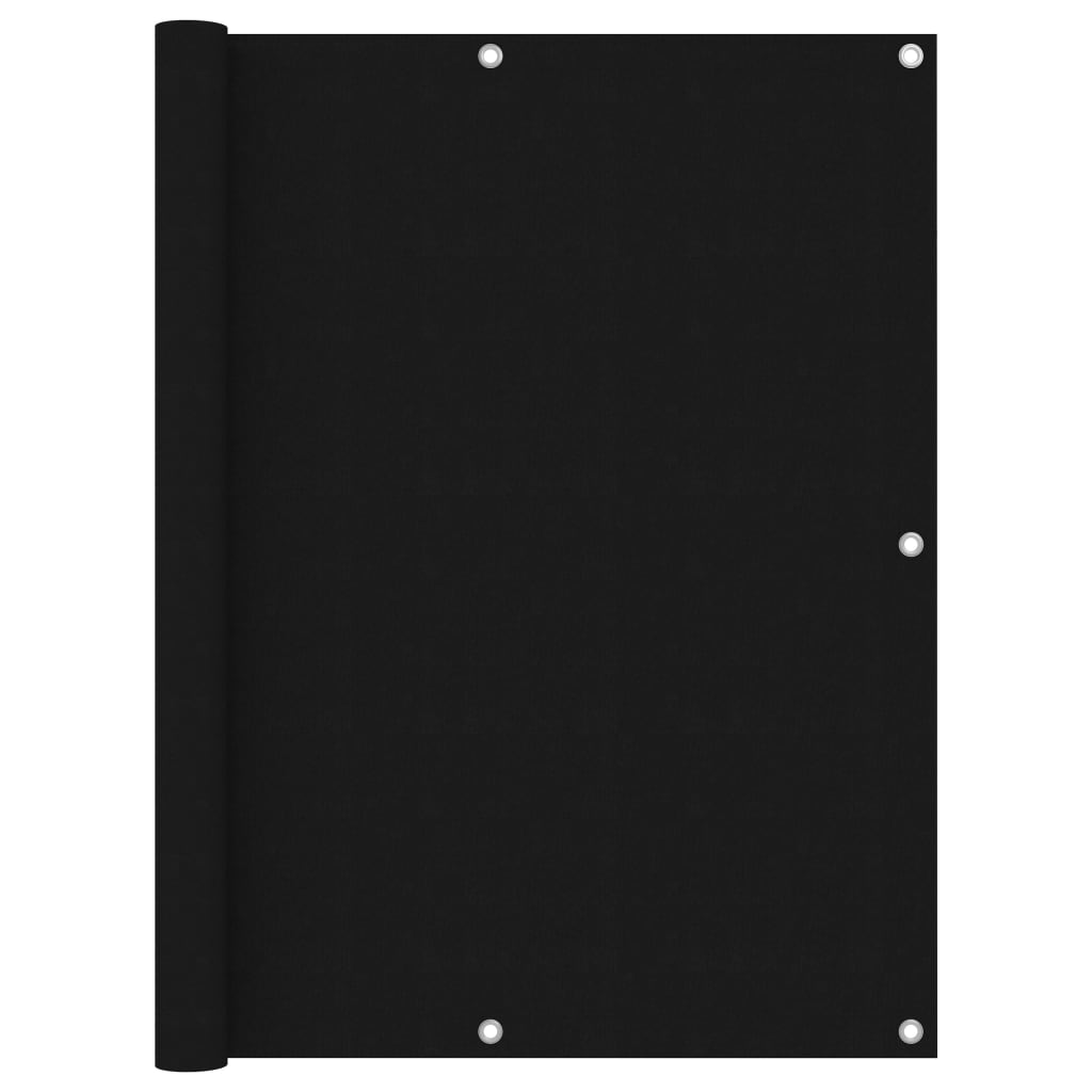 vidaXL Balcony Screen Black 120x500 cm Oxford Fabric