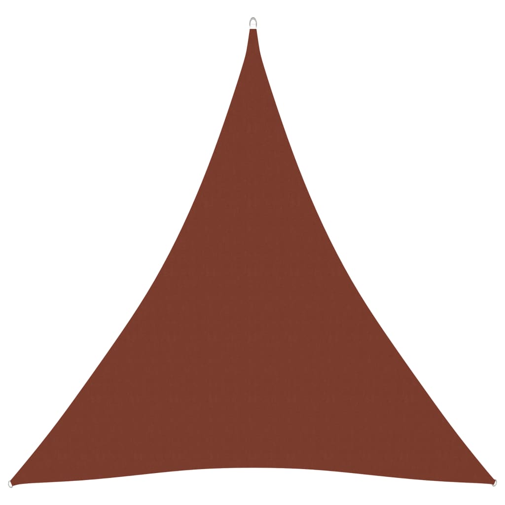 vidaXL Sunshade Sail Oxford Fabric Triangular 4.5x4.5x4.5 m Terracotta