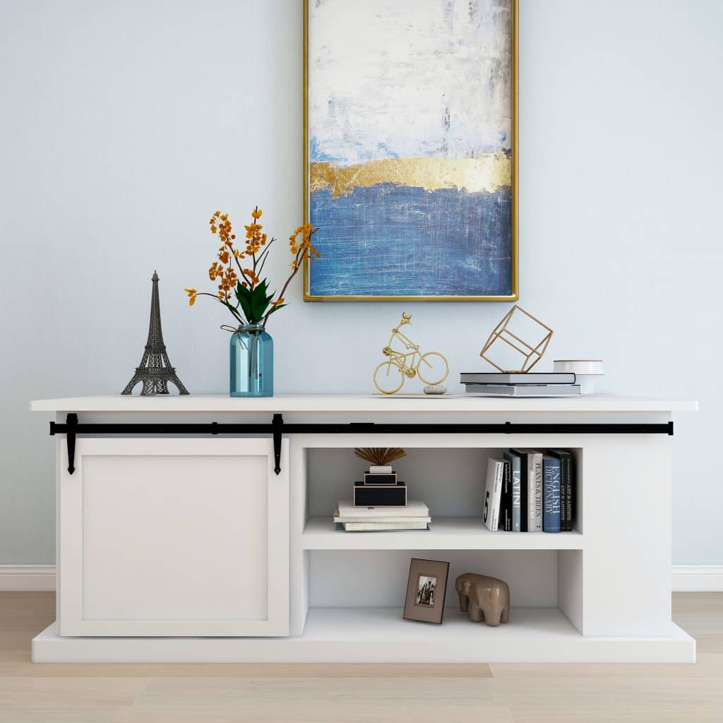 vidaXL Mini Sliding Cabinet Door Kit Carbon Steel 200 cm