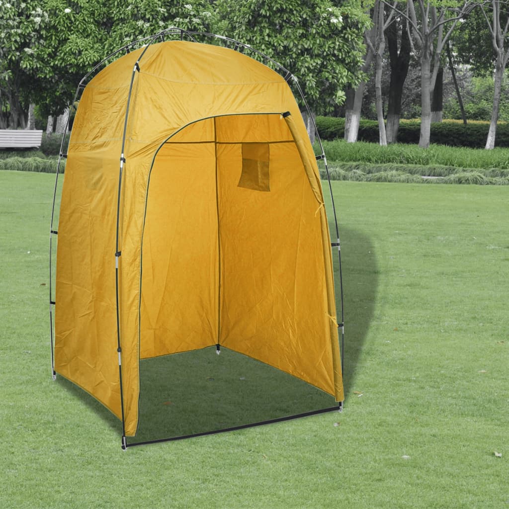 vidaXL Shower WC Changing Tent Yellow