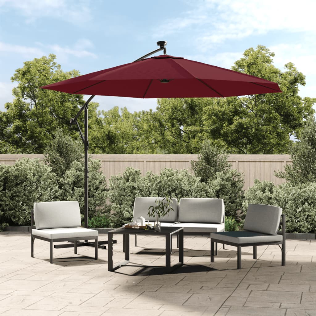 vidaXL Replacement Fabric for Cantilever Umbrella Bordeaux Red 350 cm