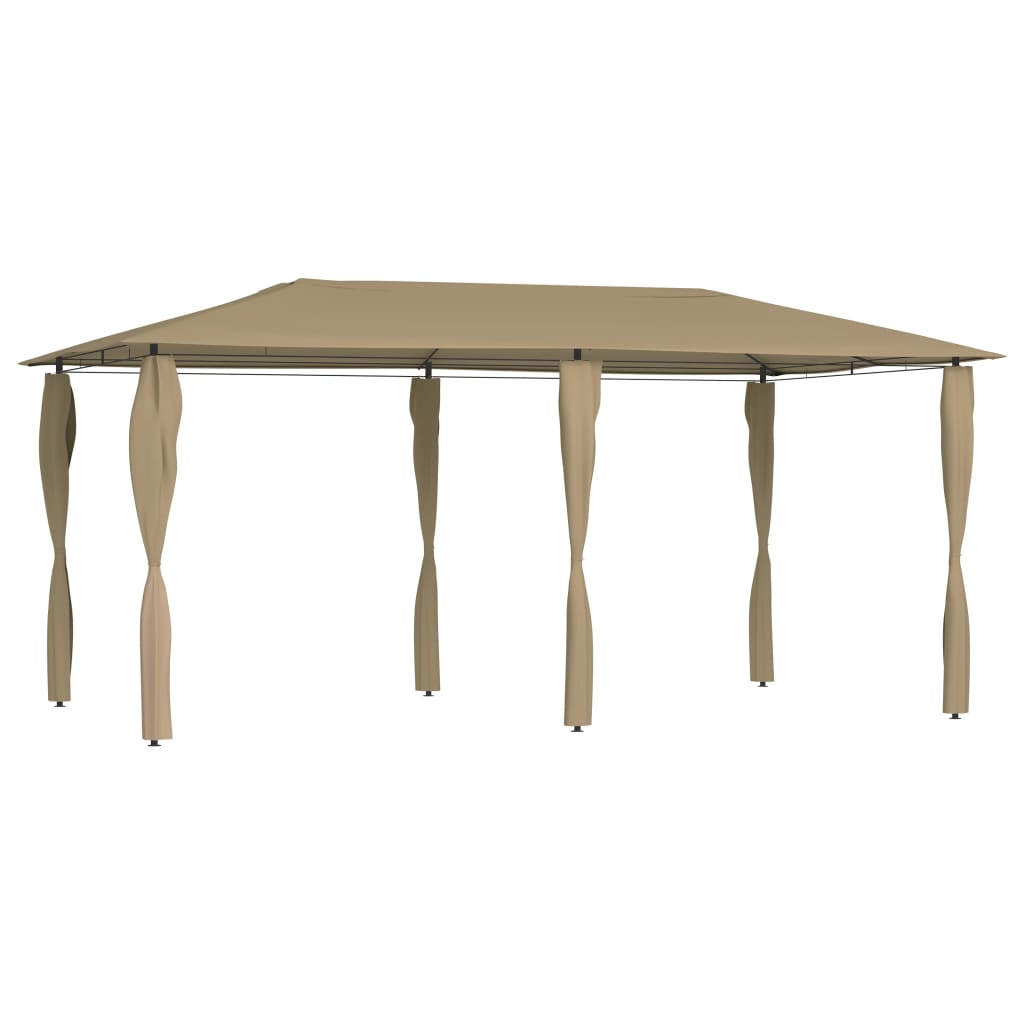 vidaXL Gazebo with Post Covers 3x6x2.6 m Taupe 160 g/må_