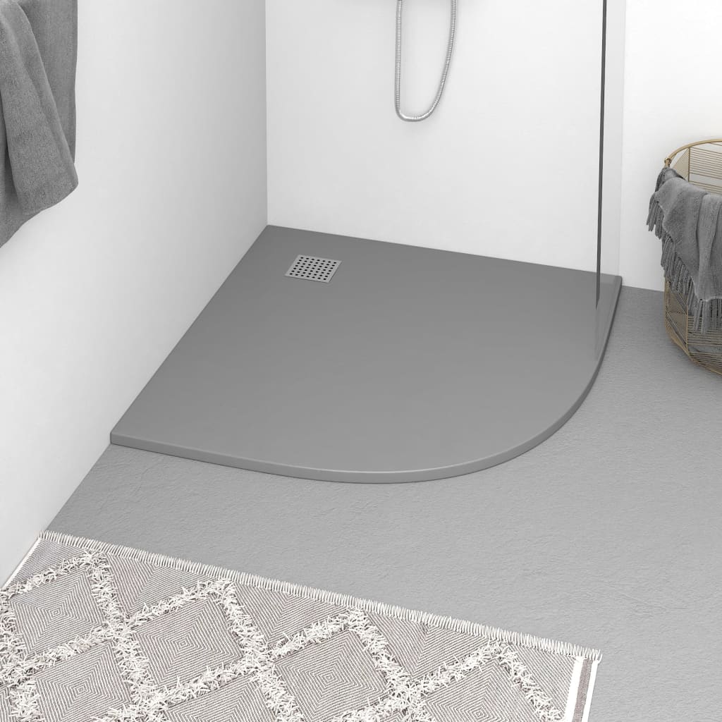 vidaXL Shower Base Tray SMC Grey 90x90 cm