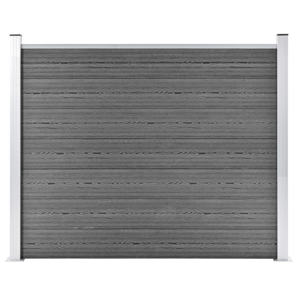 vidaXL Fence Panel WPC 180x146 cm Grey