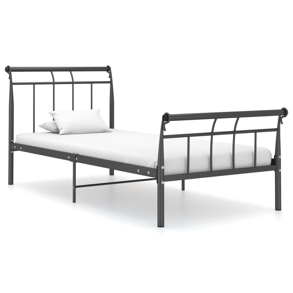 vidaXL Bed Frame Black Metal 90x200 cm
