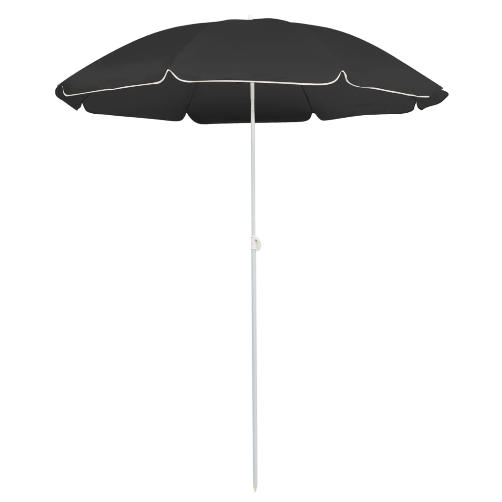 vidaXL Outdoor Parasol with Steel Pole Anthracite 180 cm