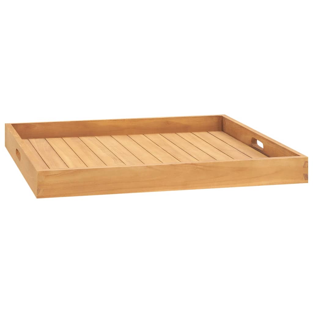 vidaXL Serving Tray 70x70 cm Solid Teak Wood