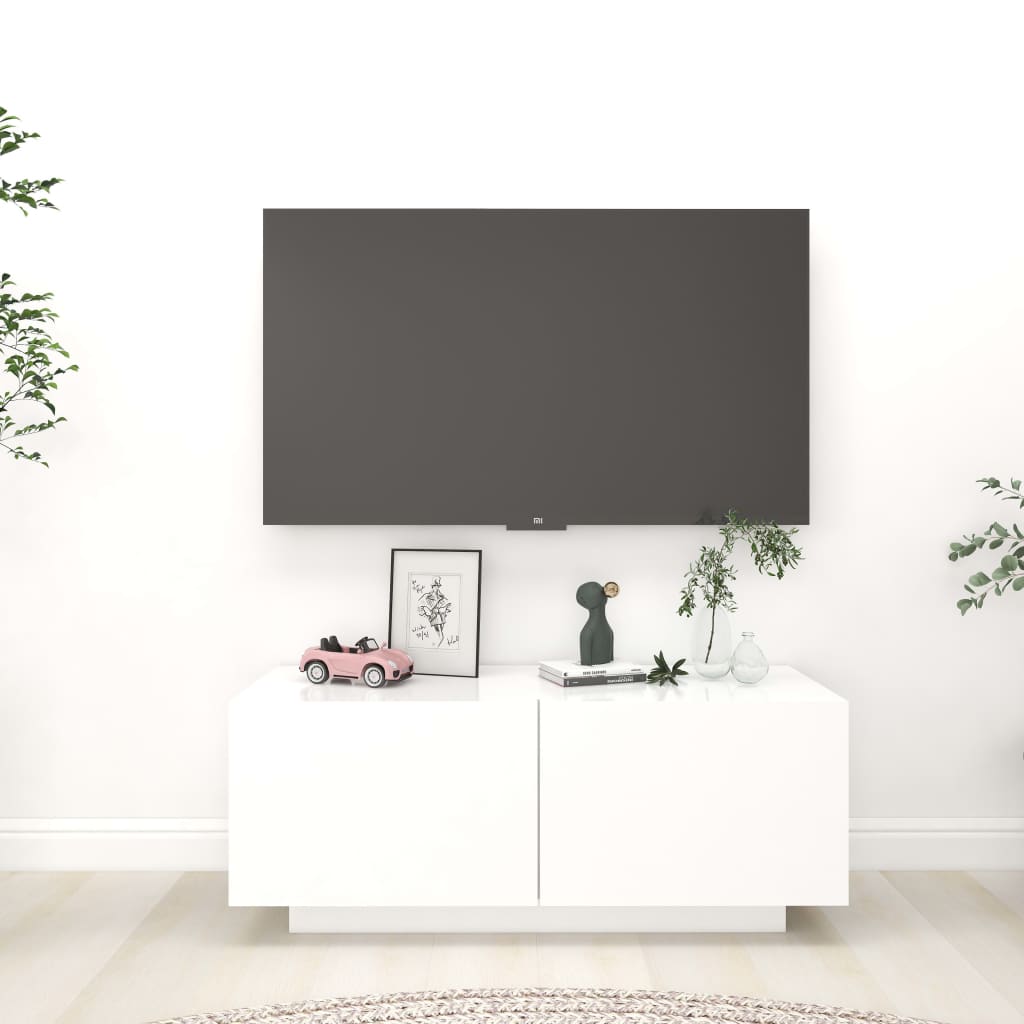 vidaXL TV Cabinet White 100x35x40 cm Engineered Wood