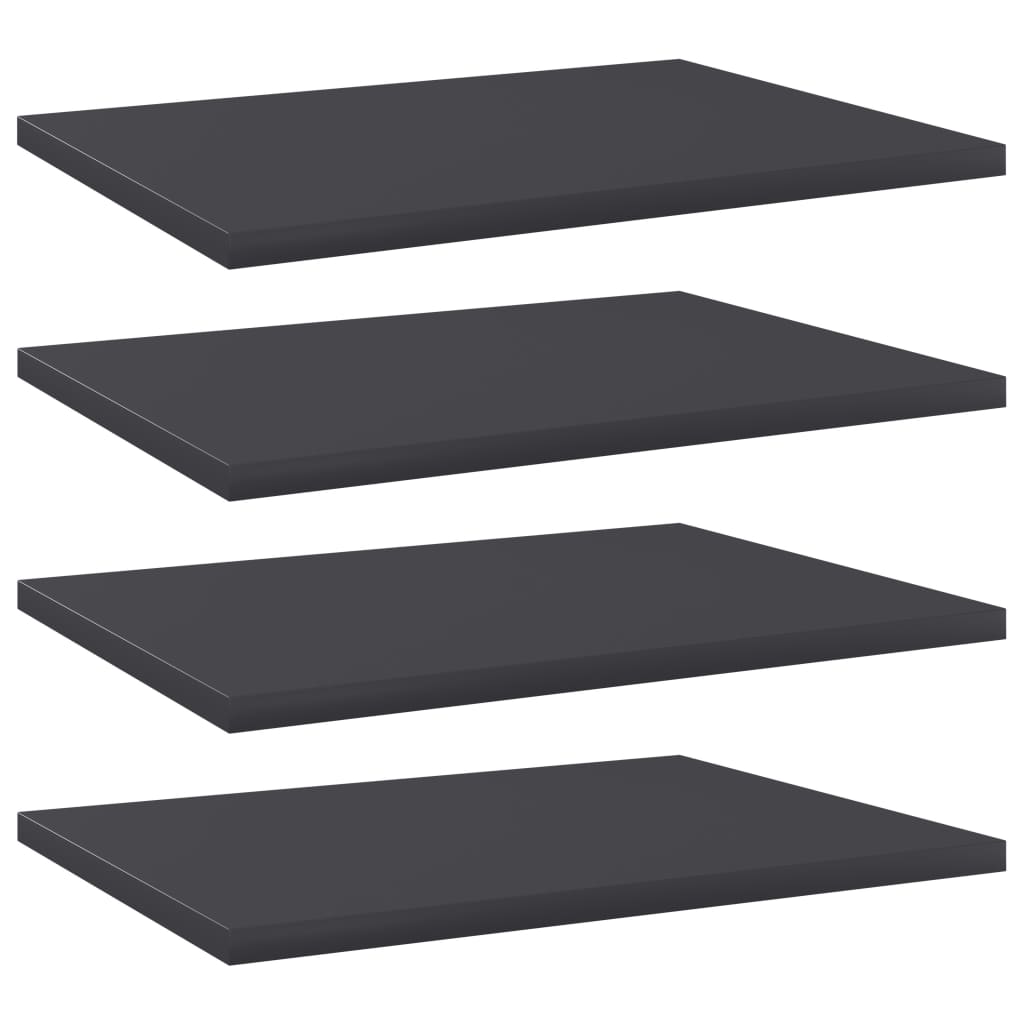 vidaXL Bookshelf Boards 4 pcs Grey 40x30x1.5 cm Engineered Wood