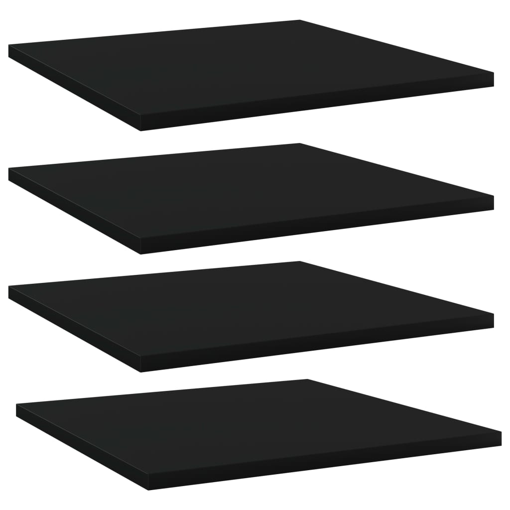 vidaXL Bookshelf Boards 4 pcs Black 40x40x1.5 cm Engineered Wood