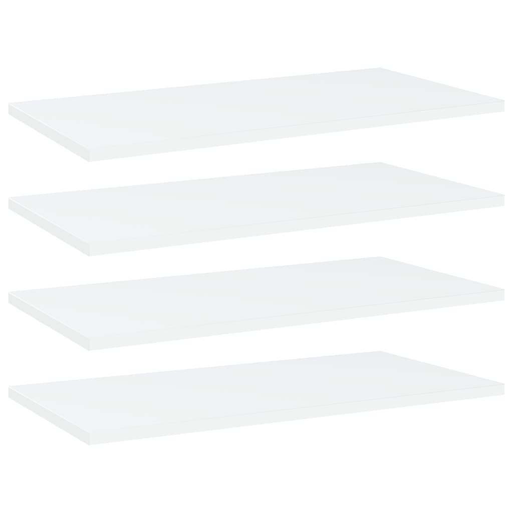 vidaXL Bookshelf Boards 4 pcs White 60x30x1.5 cm Engineered Wood