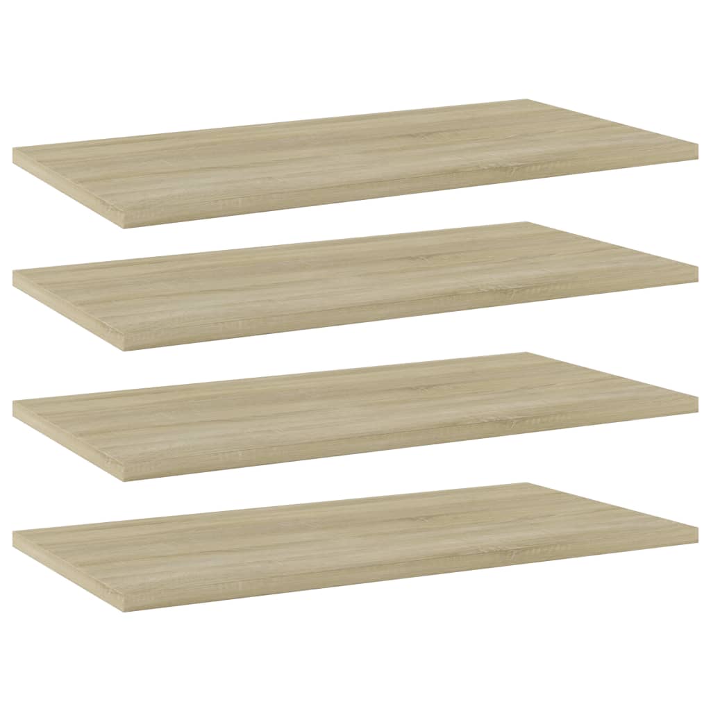 vidaXL Bookshelf Boards 4 pcs Sonoma Oak 60x30x1.5 cm Engineered Wood