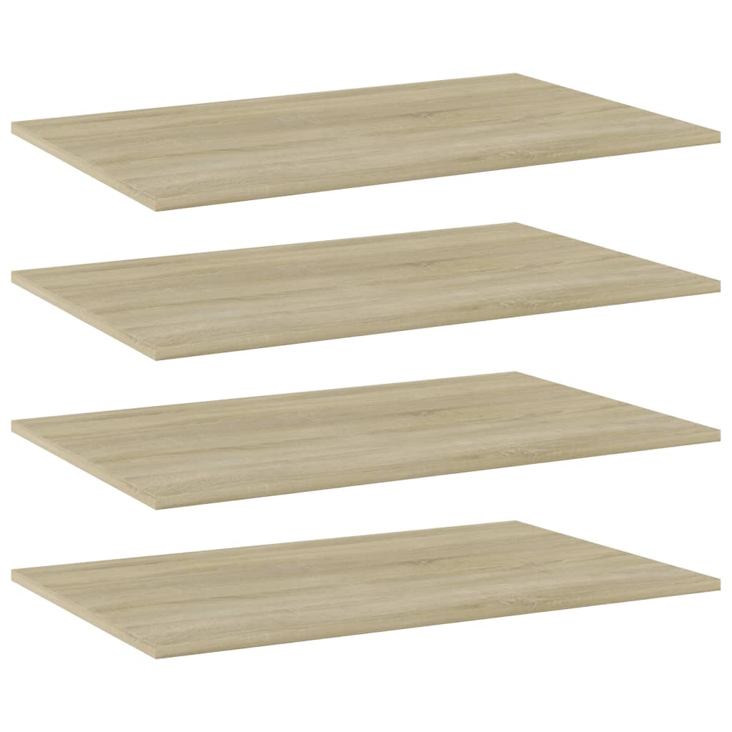 vidaXL Bookshelf Boards 4 pcs Sonoma Oak 80x50x1.5 cm Engineered Wood