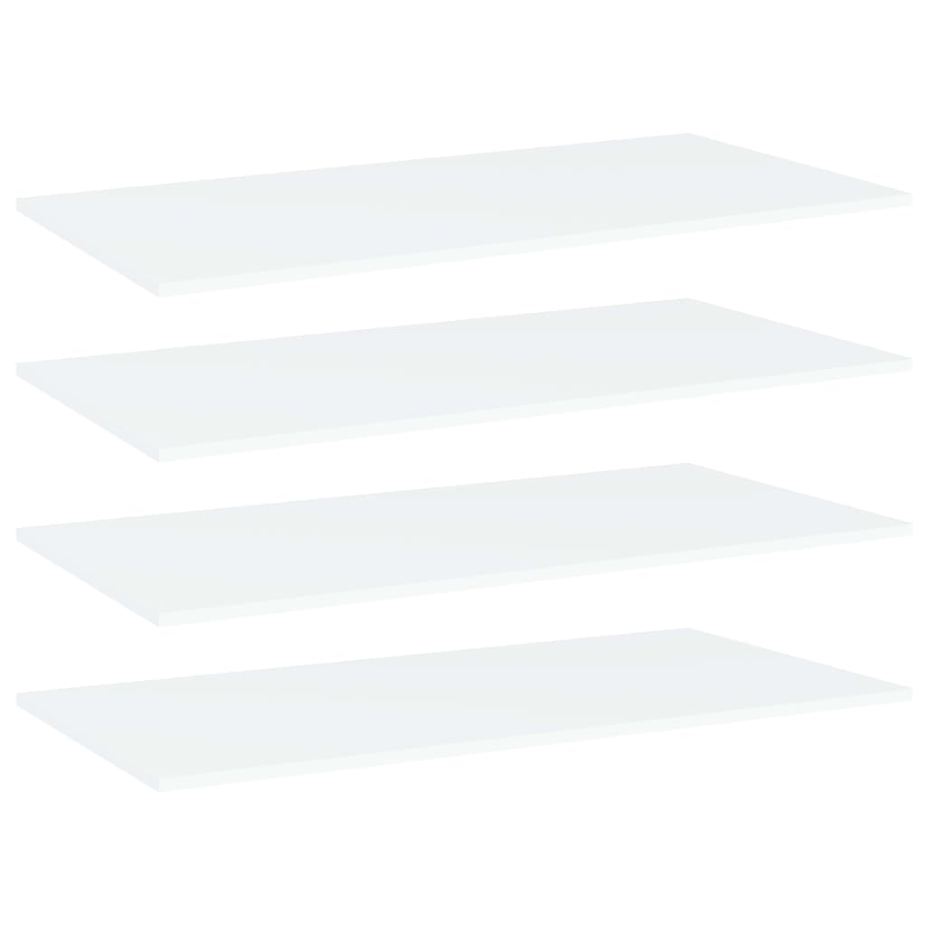 vidaXL Bookshelf Boards 4 pcs White 100x50x1.5 cm Engineered Wood