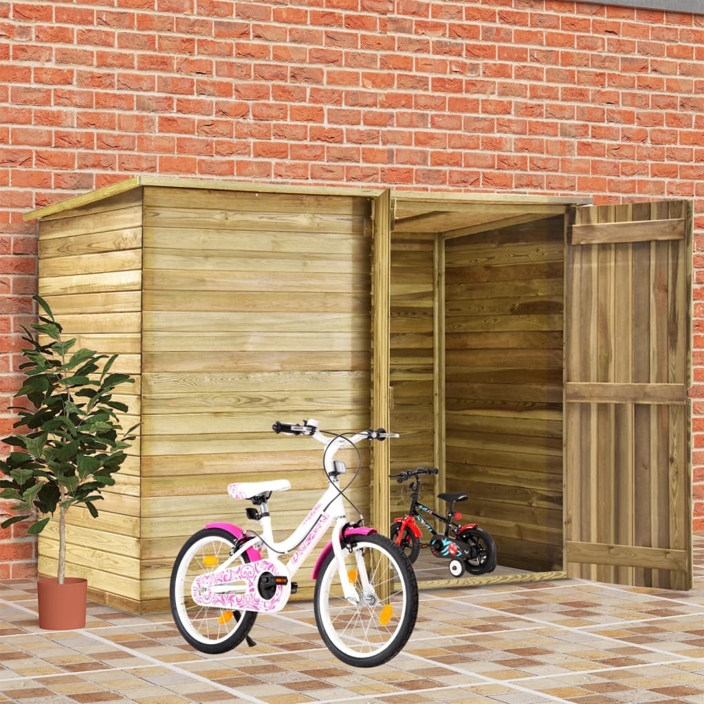 vidaXL Garden Bike Shed 232x110x170 cm Impregnated Pinewood
