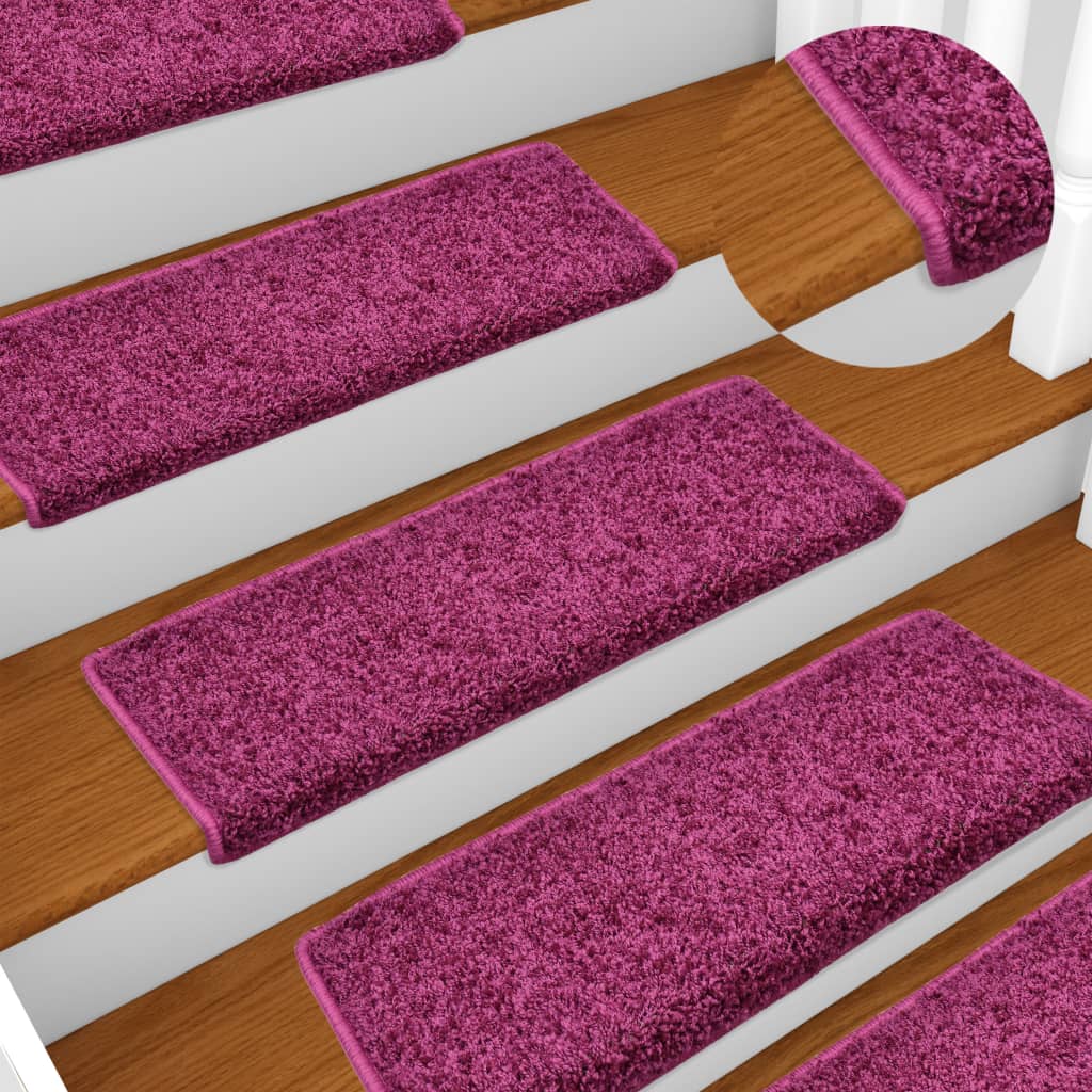 vidaXL Stair Mats 5 pcs 65x21x4 cm Violet
