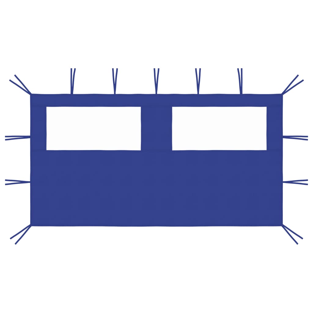 vidaXL Gazebo Sidewall with Windows 4x2 m Blue