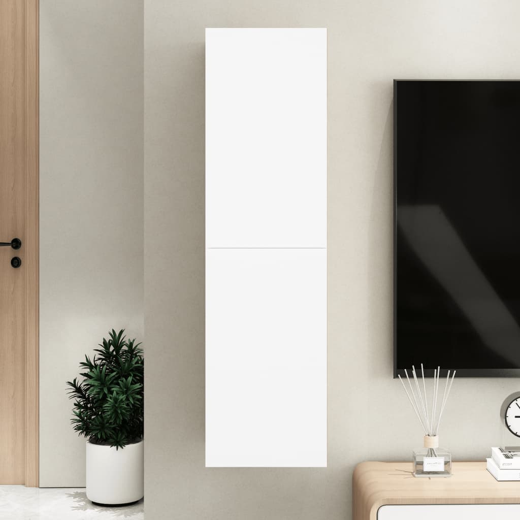 vidaXL TV Cabinet White and Sonoma Oak 30.5x30x110 cm Engineered Wood