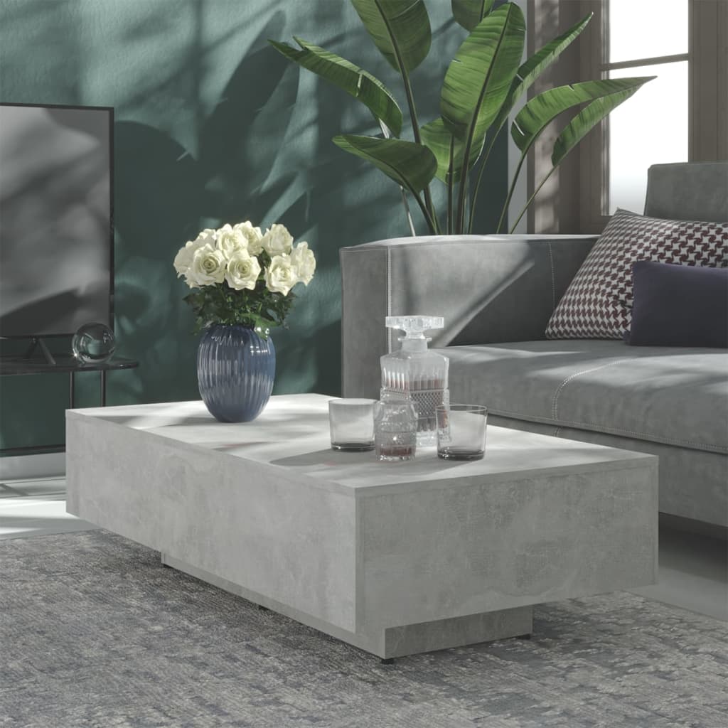 vidaXL Coffee Table Concrete Grey 115x60x31 cm Engineered Wood