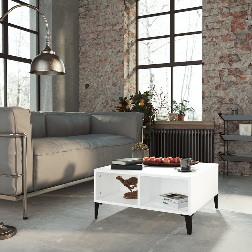 vidaXL Coffee Table White 60x60x30 cm Engineered Wood