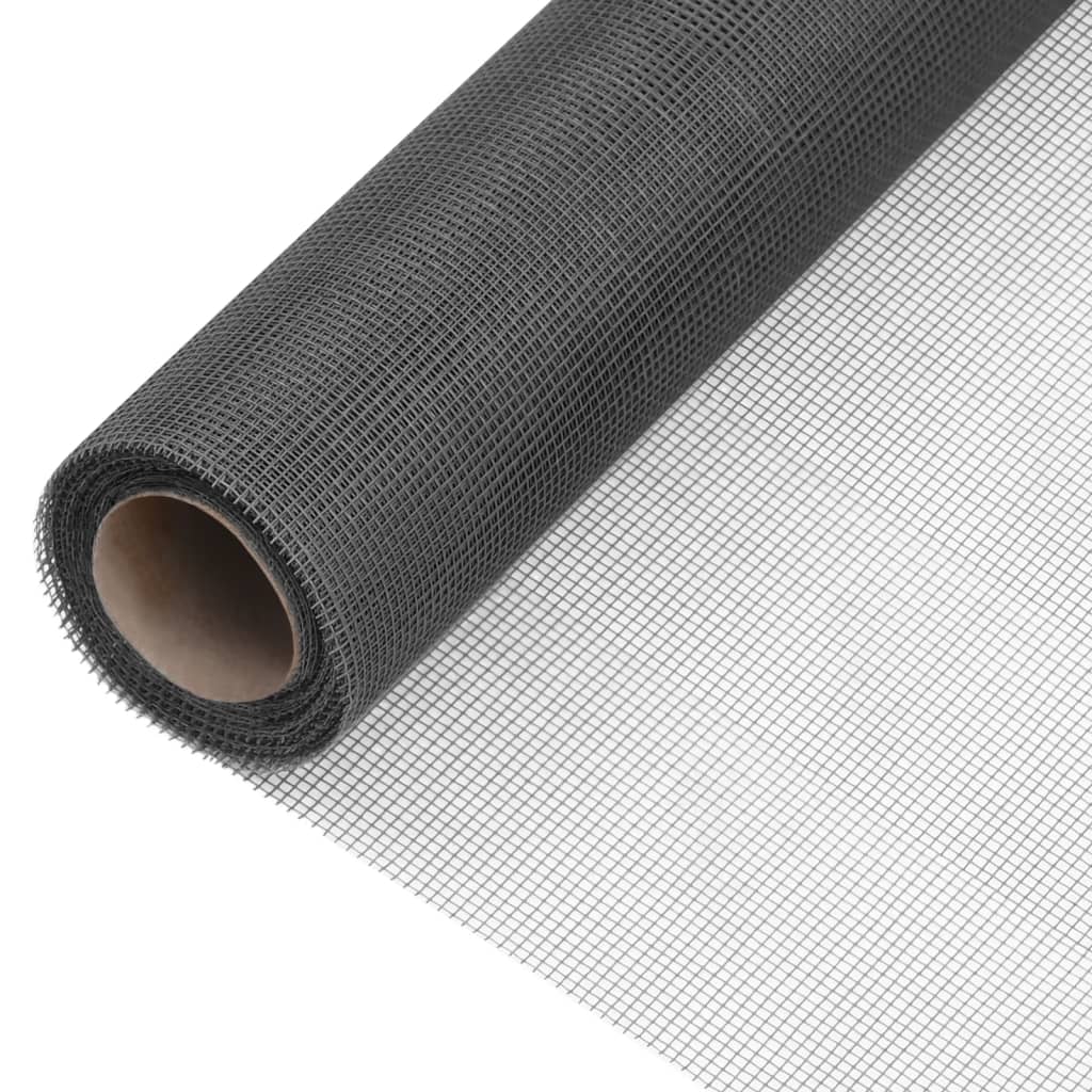vidaXL Mesh Screen Fiberglass 100x2000 cm Black