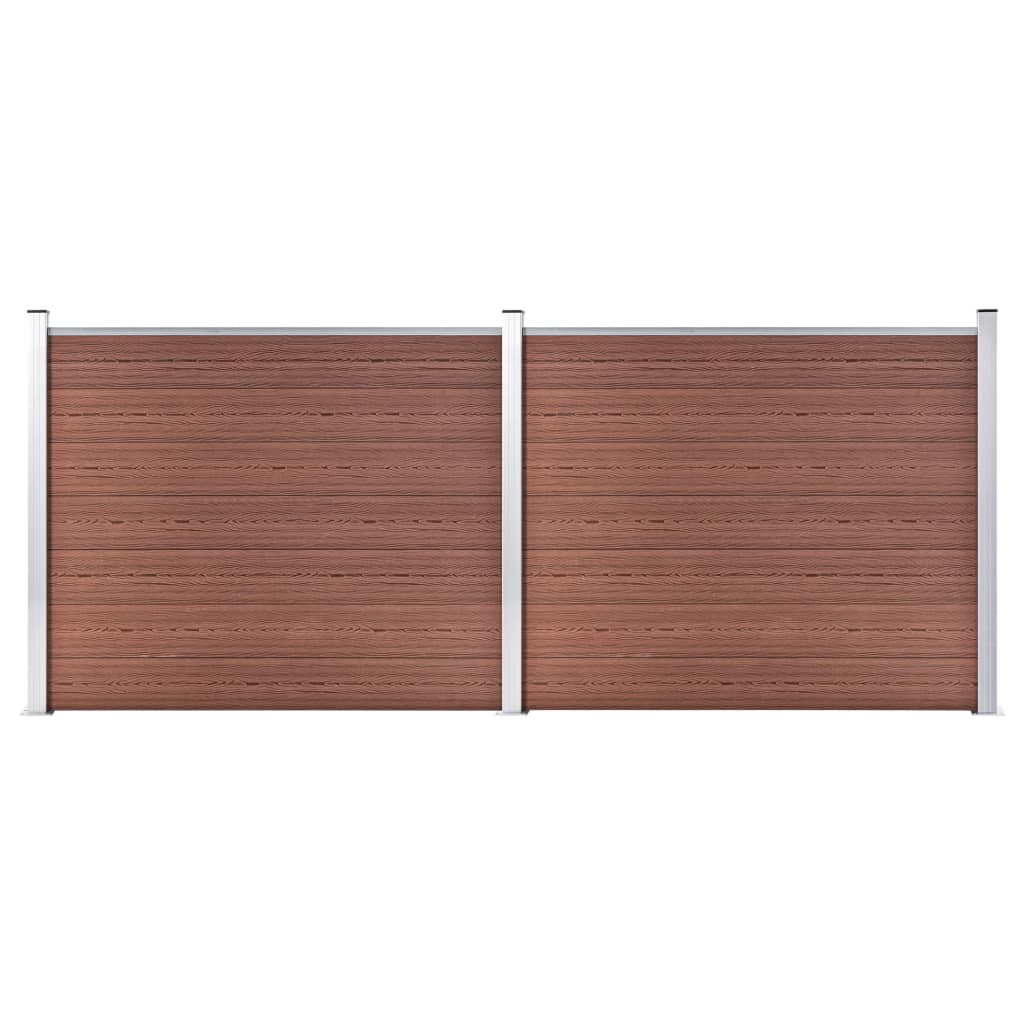 vidaXL Fence Panel Set WPC 353x146 cm Brown