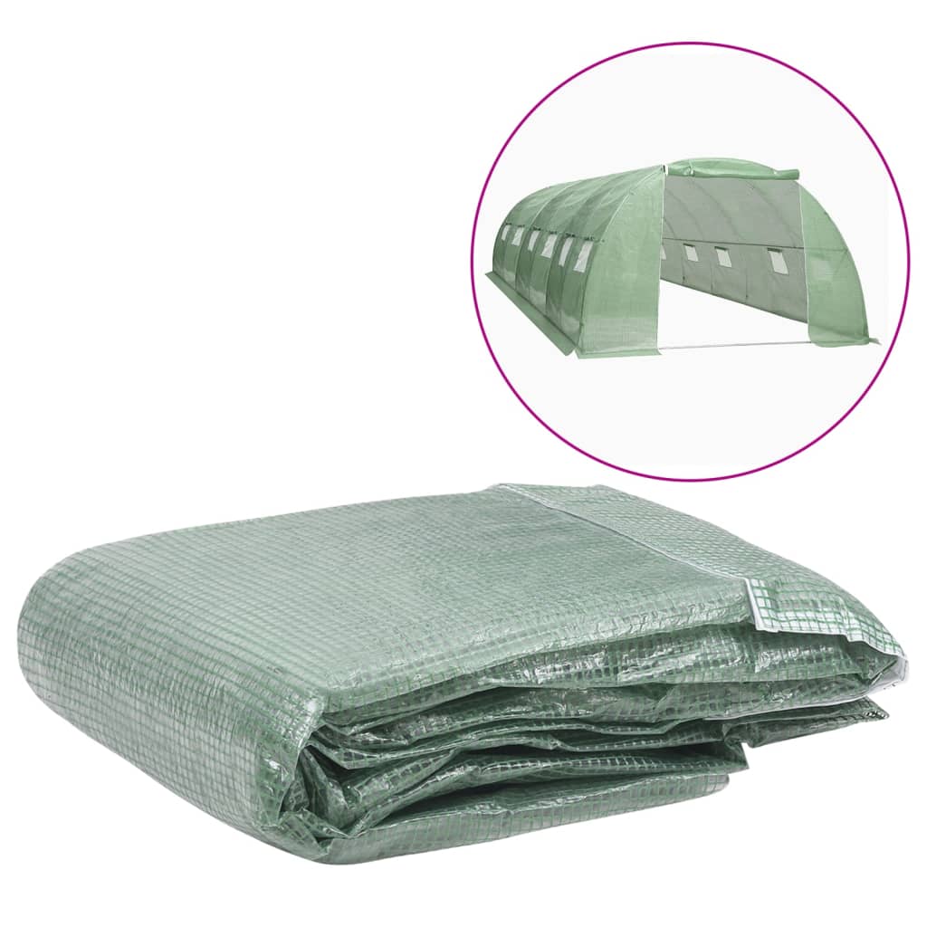 vidaXL Greenhouse Replacement Cover (24 må_) 400x600x200 cm Green