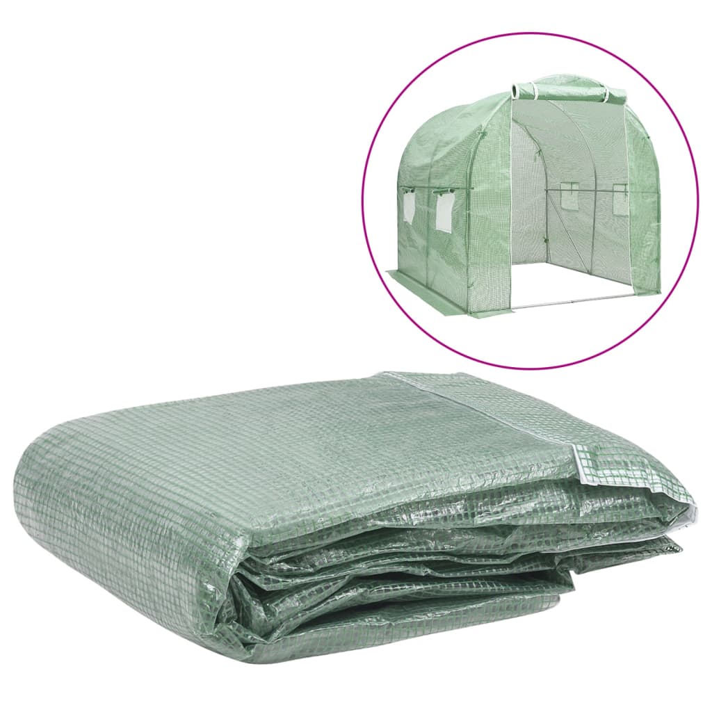 vidaXL Greenhouse Replacement Cover (4 må_) 200x200x200 cm Green