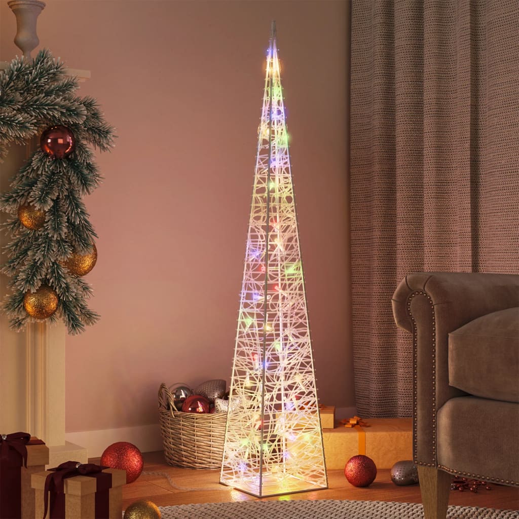 vidaXL Acrylic Decorative LED Light Cone Multicolour 120 cm